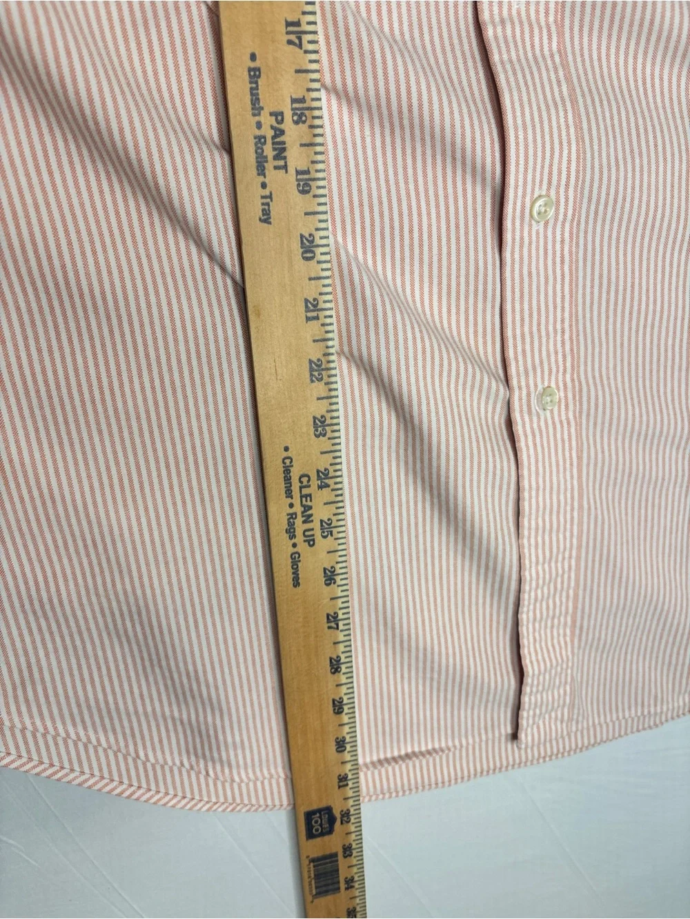 Ralph Lauren Classic Fit XL Pink White Stripe Button Down Shirt Cotton Pony Men